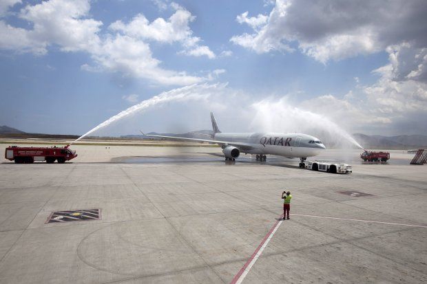 Inauguration of the third daily service from Athens to Doha in June 2015.