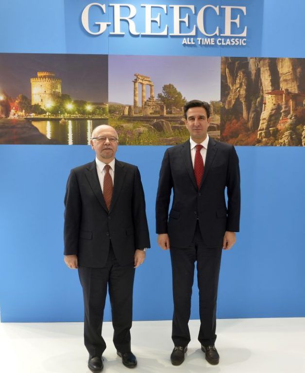 GNTO stand at ΤΤR - Romexpo: Greek ambassador to Romania Vassilis Papadopoulos with GNTO Secretary General Dimitris Tryfonopoulos.