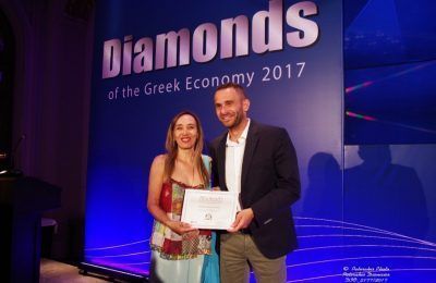New Times Publishing Tourism Business Development Manager Margarita Manousou and Electra Hotels and Resorts Director of Sales Konstantinos Sdralis