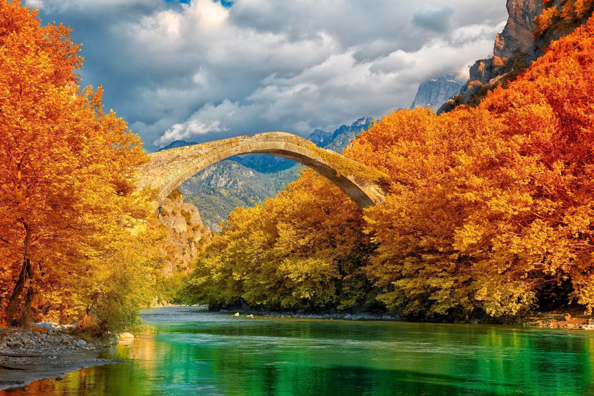 "Konitsa Bridge, Aoos River, Epirus. Photo: Shutterstock/Gabriela Insuratelu