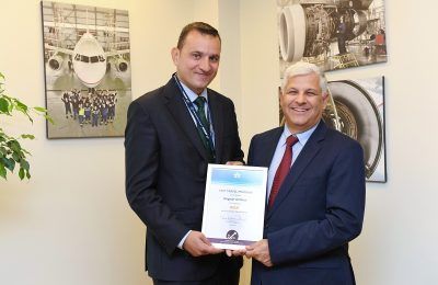 AEGEAN – Olympic Air ground operations director Panos Nikolaidis and IATA airport, passenger, cargo and security Europe director Sergio Fernandez.