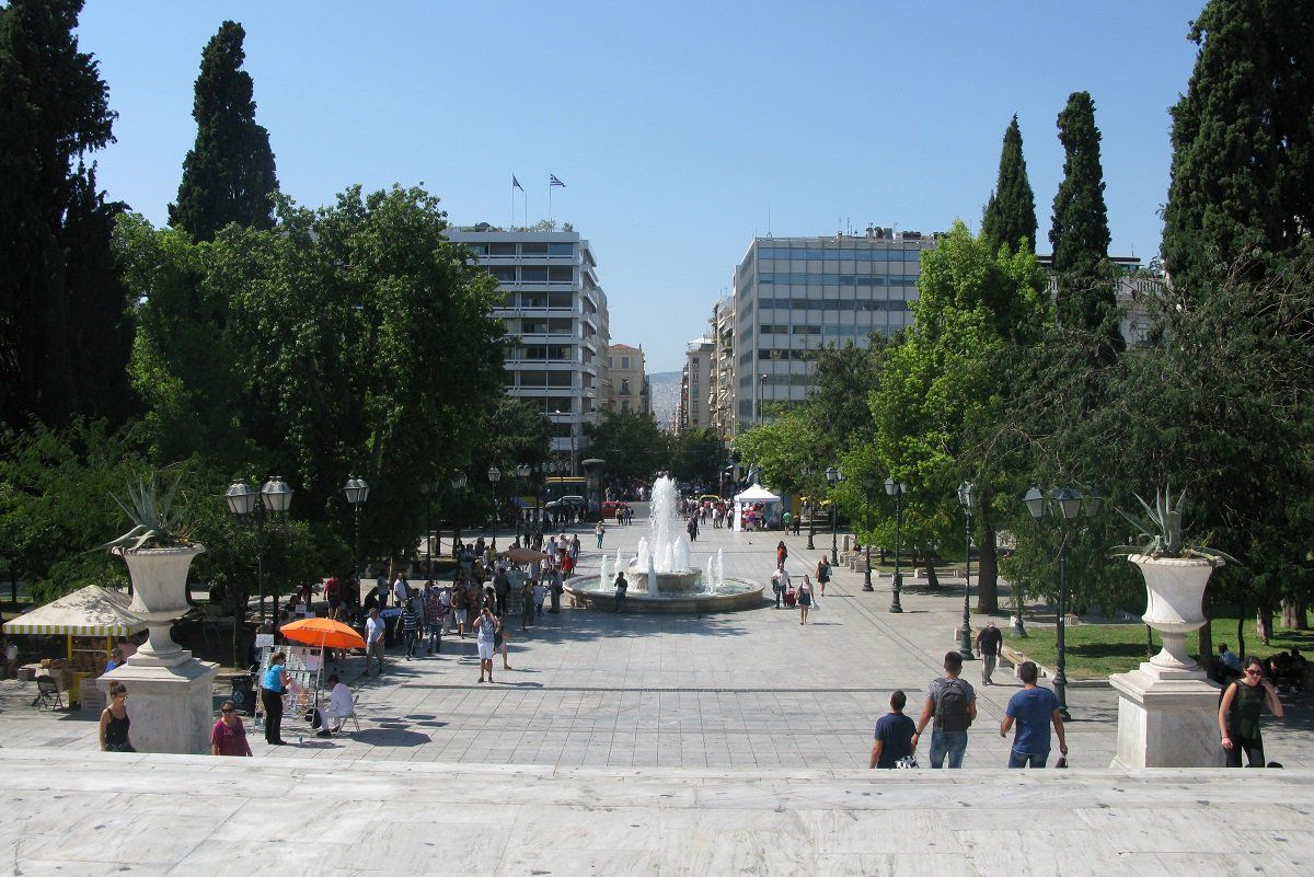 Syntagma Square, central Athens.