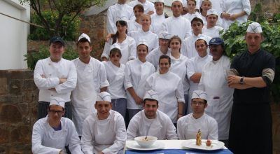 Archive photo of students from the tourism school of higher education ASTER (Crete).