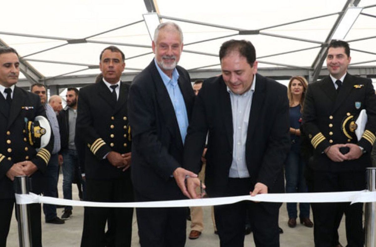 Secretary-General for Ports, Port Policy and Maritime Investment Christos Lambridis cut the ribbon of Heraklion port’s new cruise terminal.