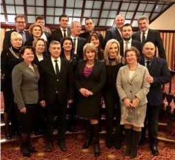 The Greek delegation at the "Different Greece" forum in Moscow with the Deputy Minister of Culture and responsible for tourism, Alla Manilova.