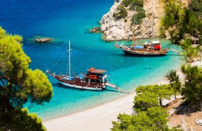 Beautiful Apella beach hidden between high mountains on Karpathos island. Greece. Photo Source: Visit Greece