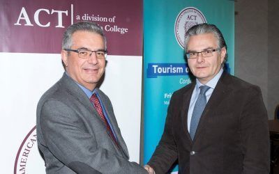 ACT provost and vice president for academic affairs Stamos Karamouzis and TCB president Ioannis Aslanis.