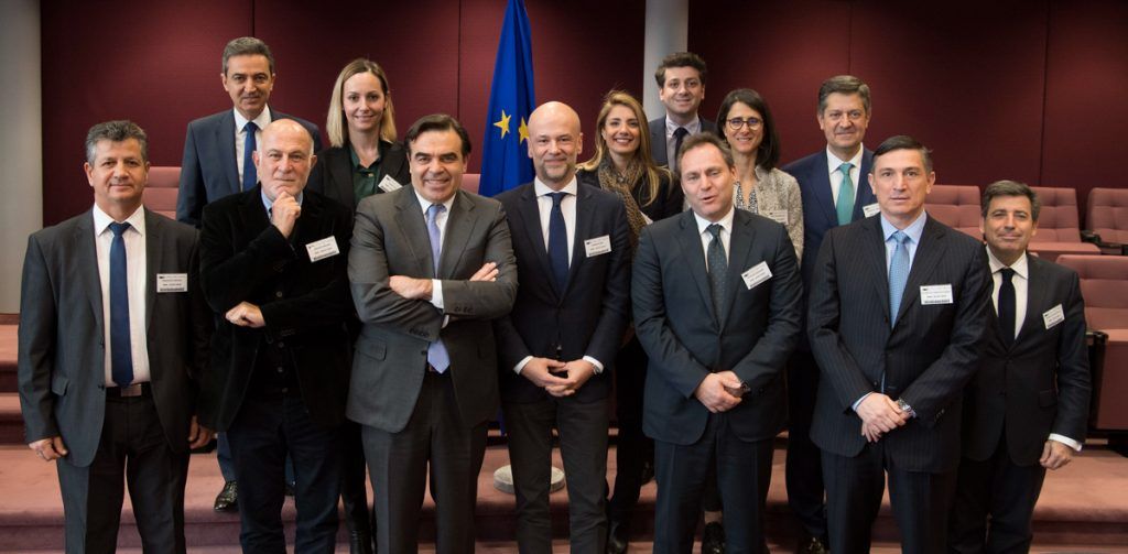 SETE delegation with Margaritis Schinas, European Commission spokesman. Photo credit: European Parliament