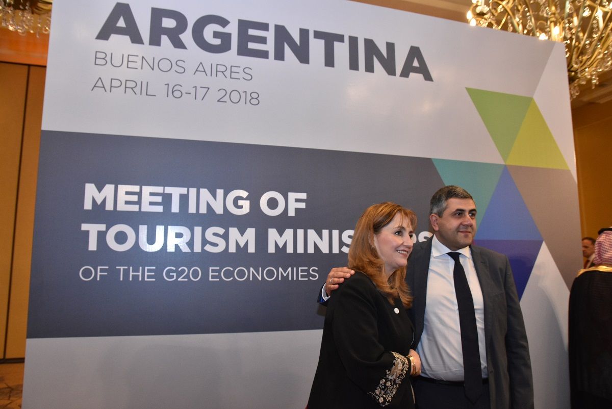 Gloria Guevara, President and CEO, World Travel & Tourism Council (WTTC) and UNWTO Secretary-General, Zurab Pololikashvili.