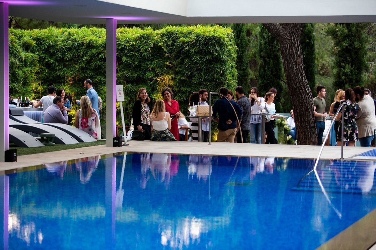 The Life Gallery Athens celebrated the opening of its garden and two pools with a big party.