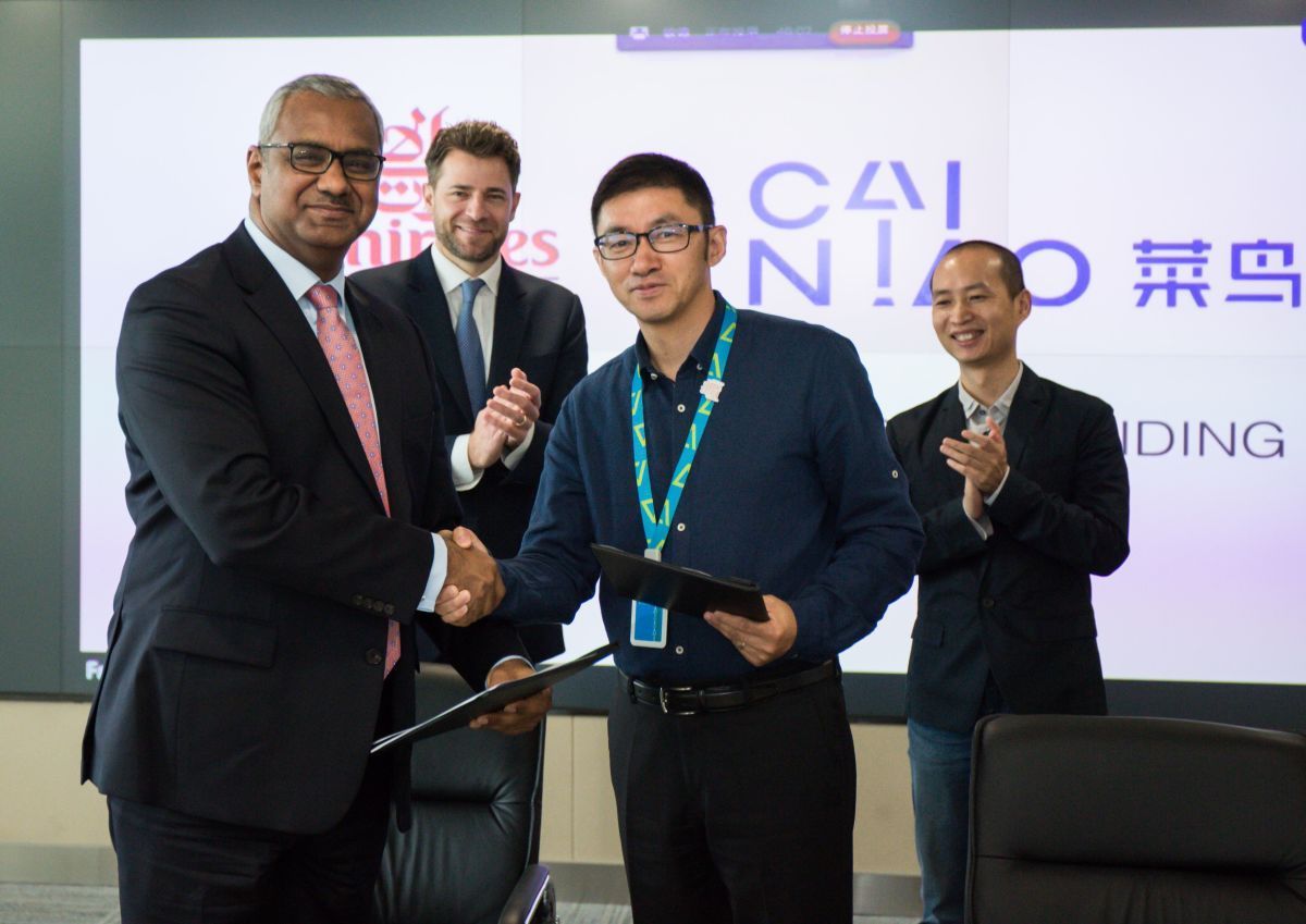 The MoU was signed by Nabil Sultan, Emirates Divisional Senior Vice President, Cargo and Xiaodong Guan, General Manager of Cainiao Global Business at Cainiao’s global headquarters in Hangzhou.
