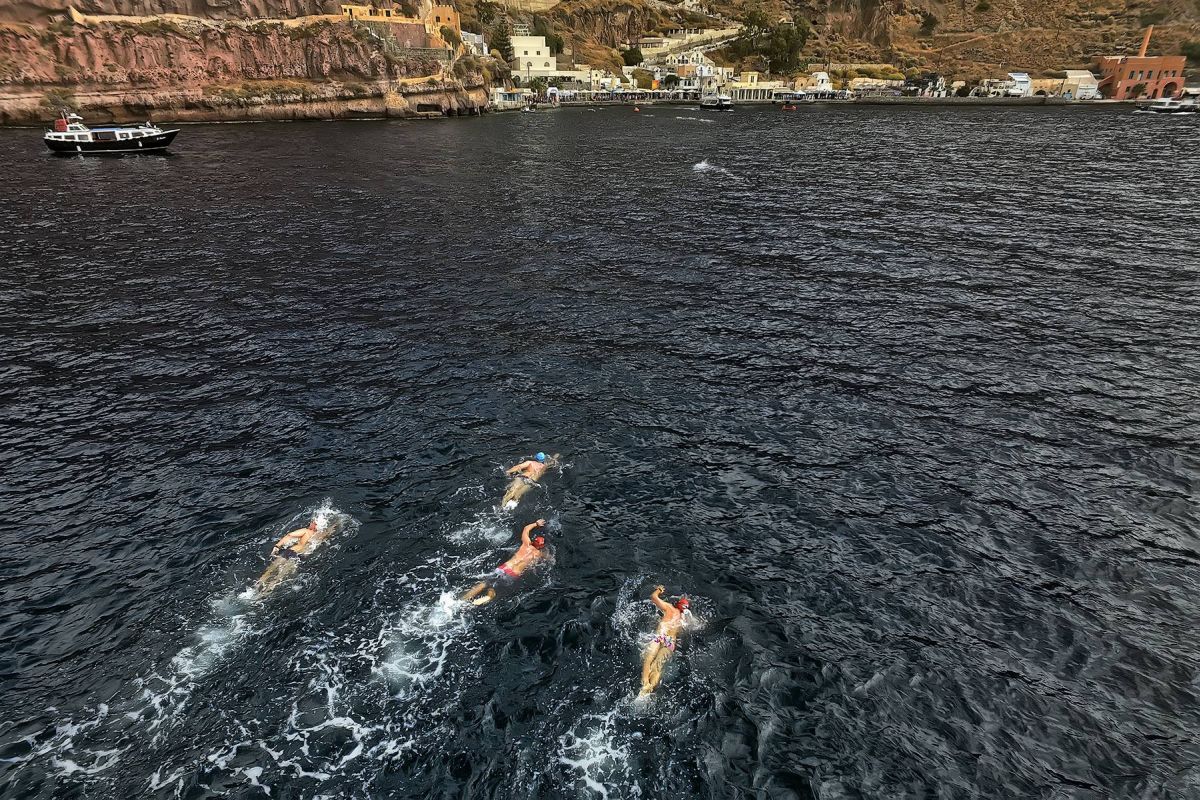 Santorini Experience: Open water swimming event. Photo by Loukas Hapsis.