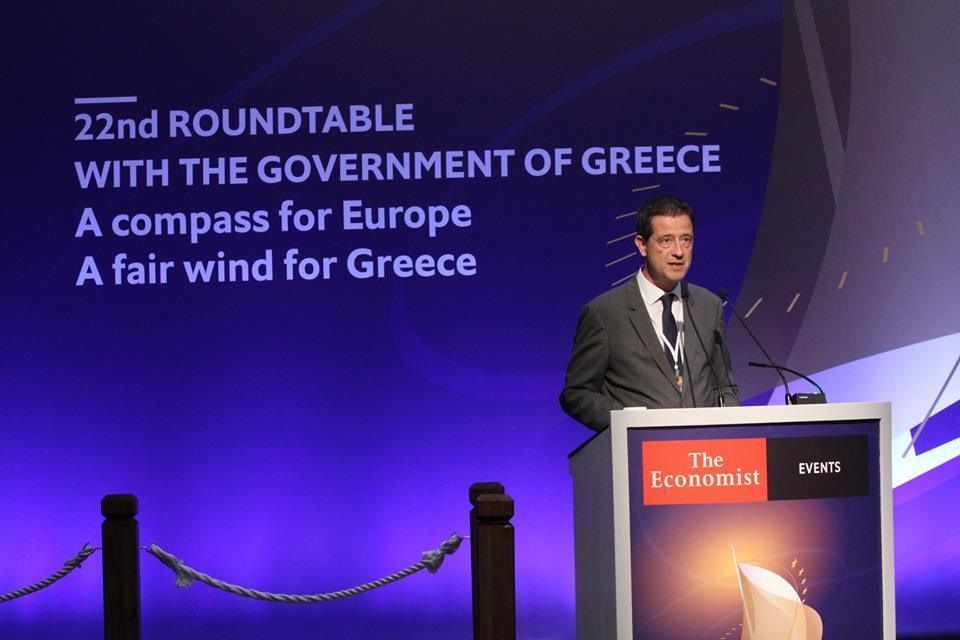 Secretary General for Tourism Policy and Development George Tziallas. Photo Source: @The Economist Events for Greece, Malta, Cyprus and southeast Europe.