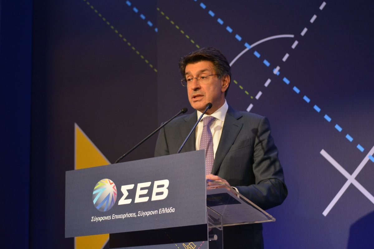 The president of the Hellenic Federation of Enterprises (SEV), Theodros Fessas.