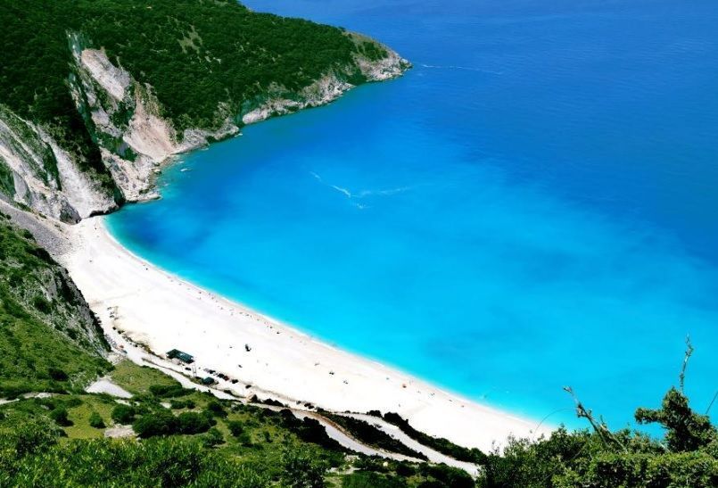Myrtos beach, Kefallonia. Photo Source: https://kefaloniaisland.org