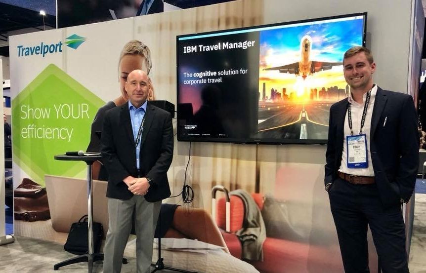 Shawn Busby, Global Category Leader in IBM Procurement Services and Ethan Long, Cognitive Analytics Lead with IBM Travel Procurement, presented IBM Travel Manager at the 2018 convention of the Global Business Travel Association, which took place recently in San Diego, USA.