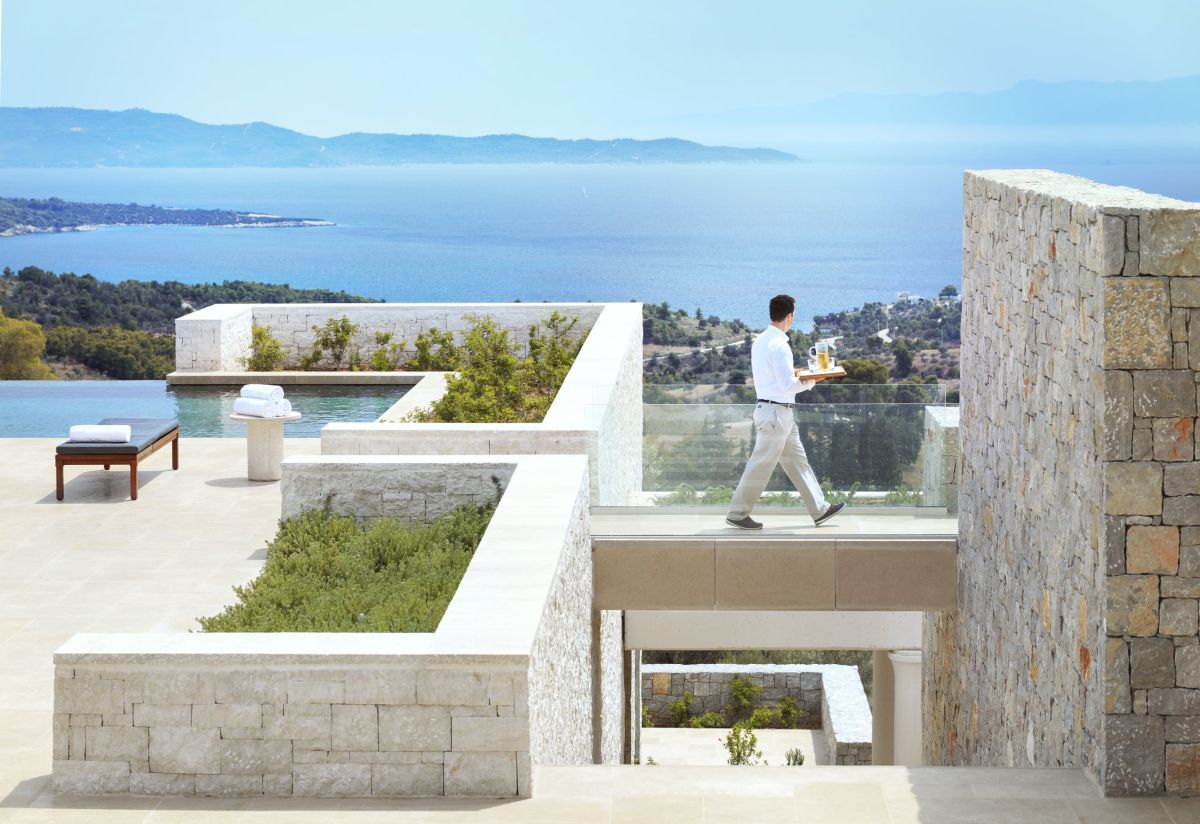 The Amanzoe luxury resort in Porto Heli, Peloponnese. Photo © Aman Resorts