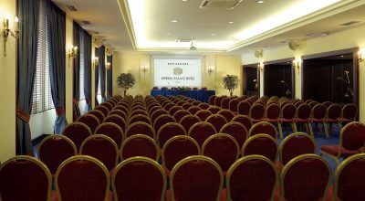 Conference room of the former Esperia Palace Hotel in Athens.