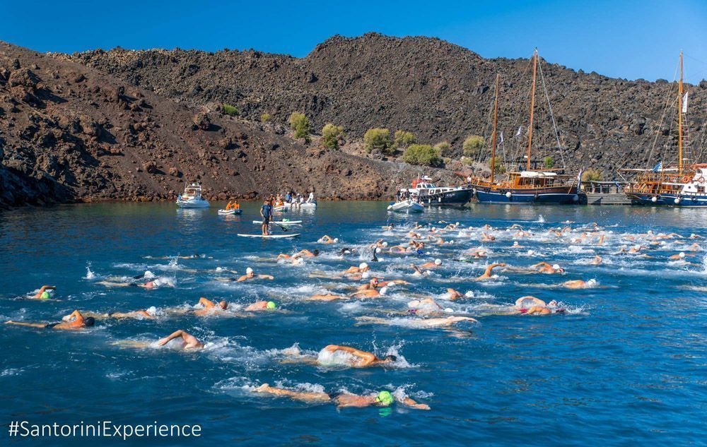 Santorini Experience: Swimming. Photo by Elias Lefas