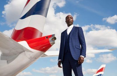 Ozwald Boateng photographed by Neale Haynes at London Heathrow