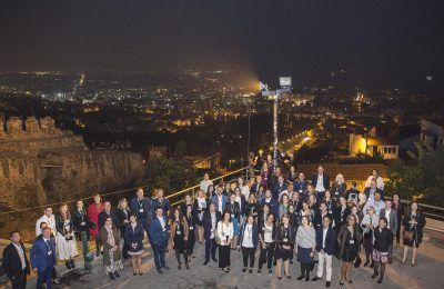 A group of delegates of the MCE South Europe 2018 event in Thessaloniki during a city tour.