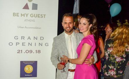 The owners of Be My Guest, Nikos Anthrakidis and Maria Papageorgiou.