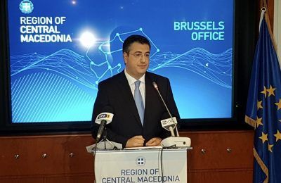 Central Macedonia Governor Apostolos Tzitzikostas inaugurated the region's new office in Brussels.