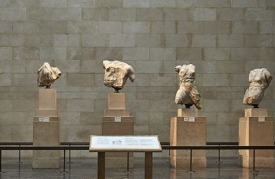 Sculptures from the west pediment of the Parthenon on display in Room 18 in the British Museum. Photo source: British Museum