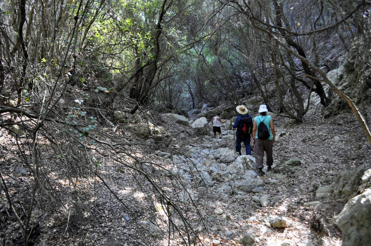 Kythera trail searching. Photo source: Paths of Greece