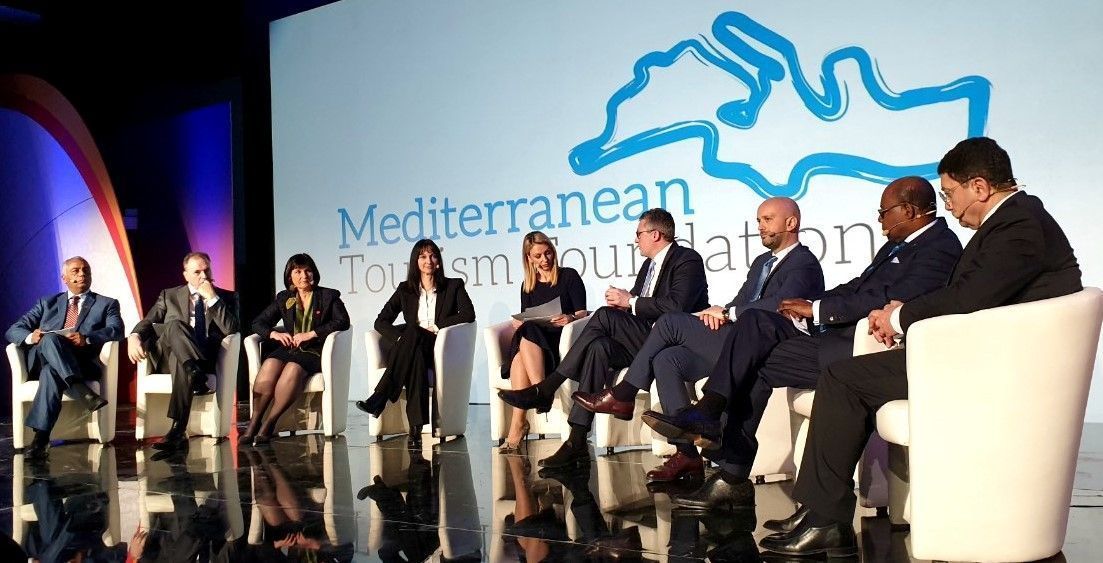 Greek Tourism Minister Elena Kountoura at the 6th Mediterranean Tourism Forum.