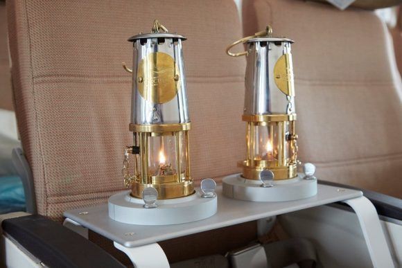 The Flame of Hope on board Etihad Airways.