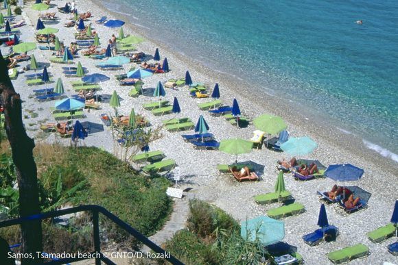 Samos island, Tsamadou beach. Photo Source: Visit Greece/D. Rozaki