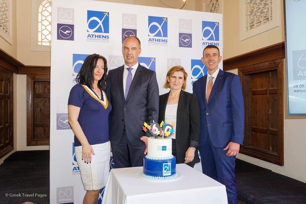 Ioanna Papadopoulou, AIA Communications & Marketing Manager; Peter Pullem, Lufthansa Group Senior Sales Manager, Central, Eastern and Southeastern Europe; Haido Spagourou, Lufthansa Group Marketing Manager; and Konstantinos Tzevelekos, General Sales Manager for Greece & Cyprus, Lufthansa Group.
