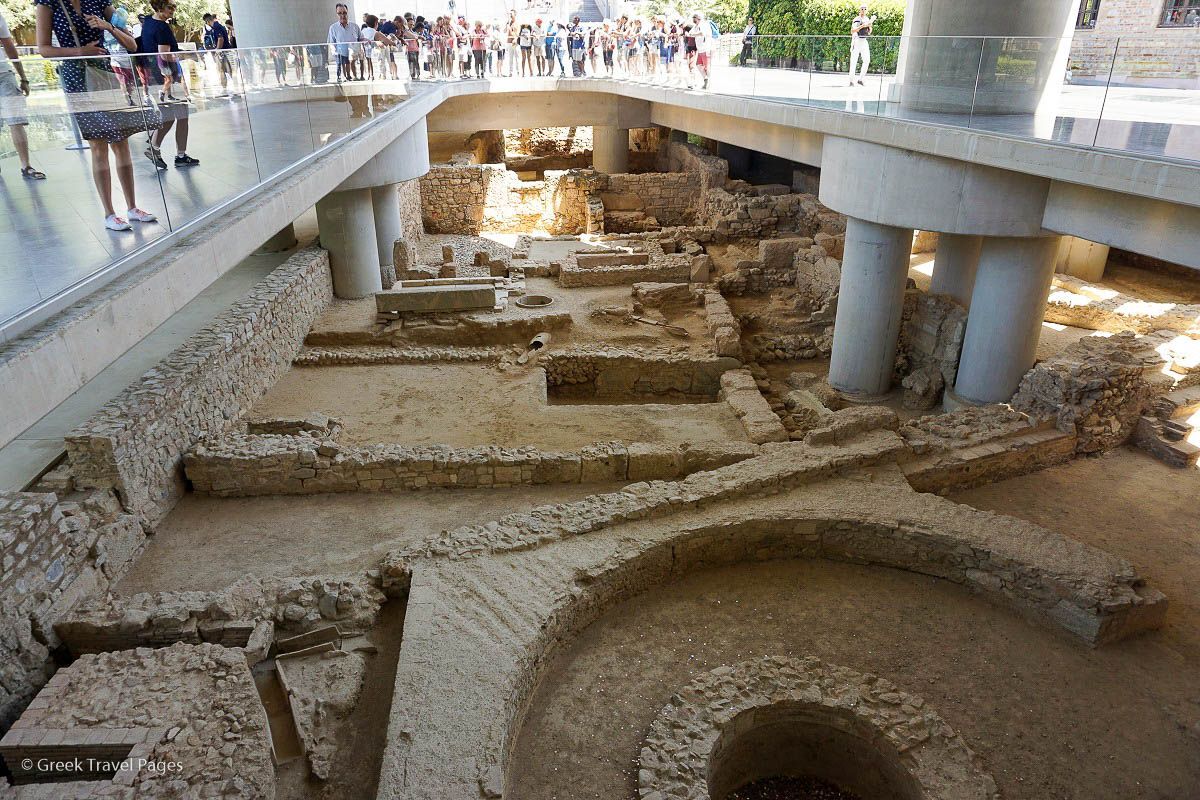 The underground excavation site of the Acropolis Museum. Photo: GTP