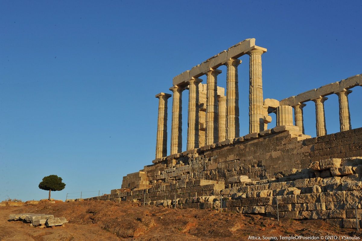 Attica, Sounio, Temple of Poseidon. Photo source: Visit Greece / Y. Skoulas
