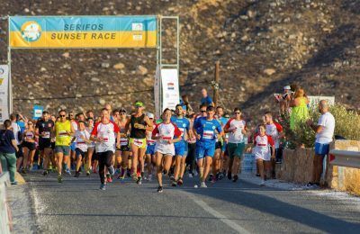 Runners at Serifos Sunset Race