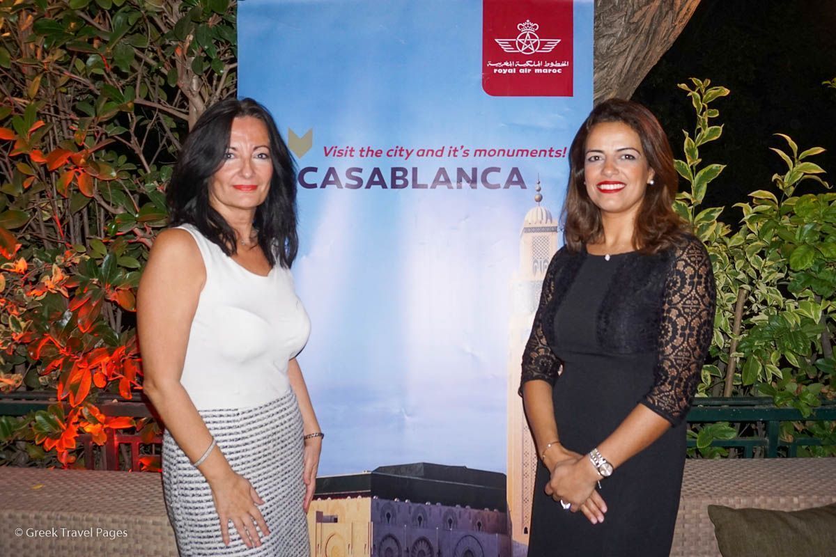 Athens International Airport (AIA) Director of Communications and Marketing Ioanna Papadopoulou and Royal Air Maroc Head of Internal Audit Department Hind EL KHADIRI.