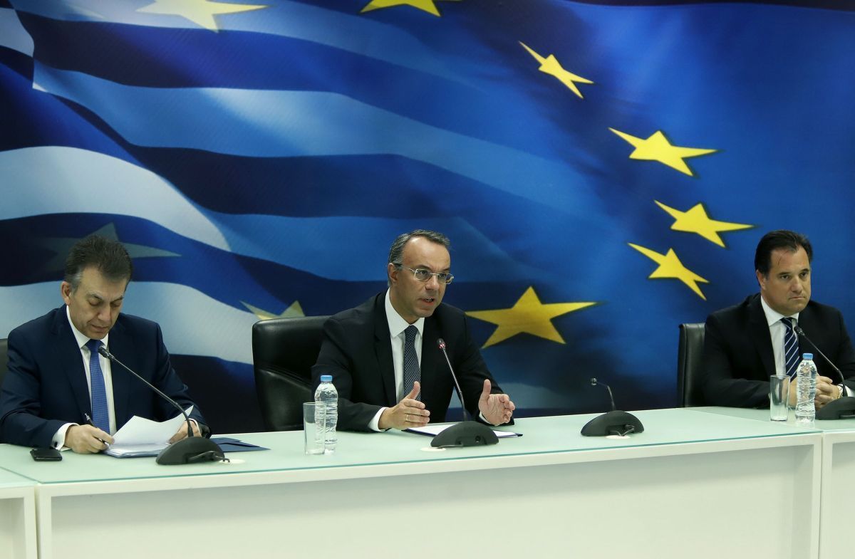 Finance Minister Christos Staikouras (center) with the ministers of labor, Ioannis Vroutsis, and investments, Adonis Georgiadis. Photo Source: @Christos Staikouras