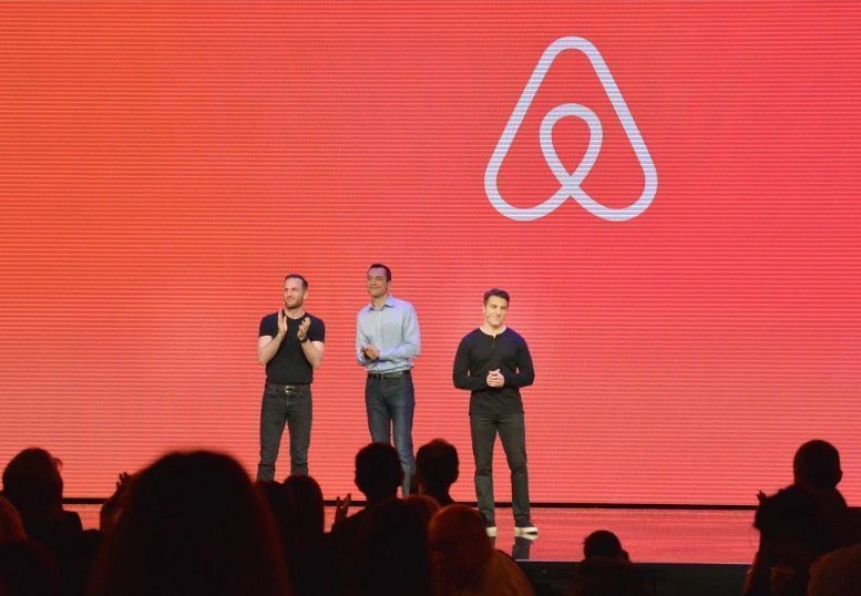 Airbnb's founders Brian Chesky (right), Joe Gebbia, and Nate Blecharczyk. Photo source: Airbnb