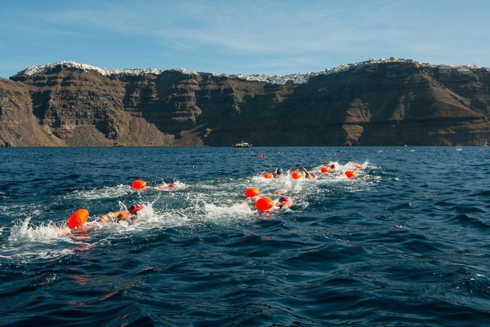 Open Water Swimming at Santorini Experience (photo by Babis Giritziotis).