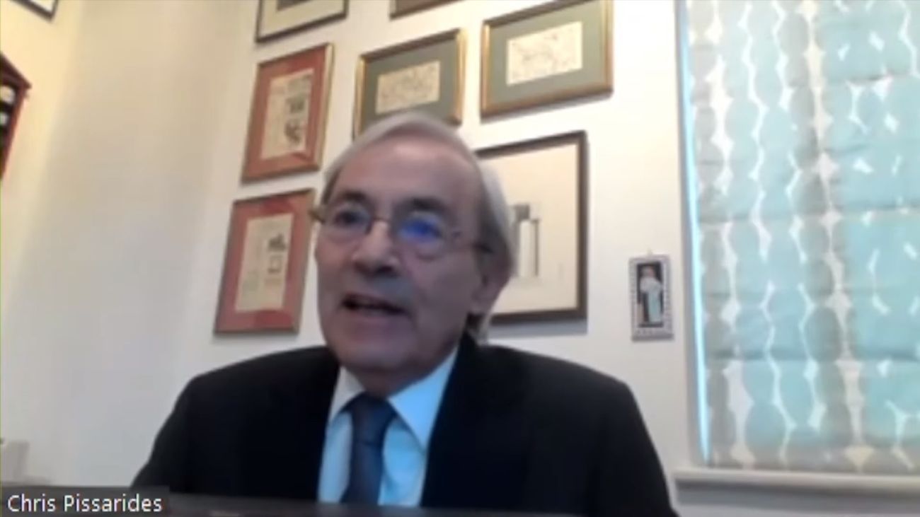 Nobel Prize-winning economist Christopher Pissarides presented the "Development Plan for the Greek Economy" last week during a video conference with Greek PM Kyriakos Mitsotakis.
