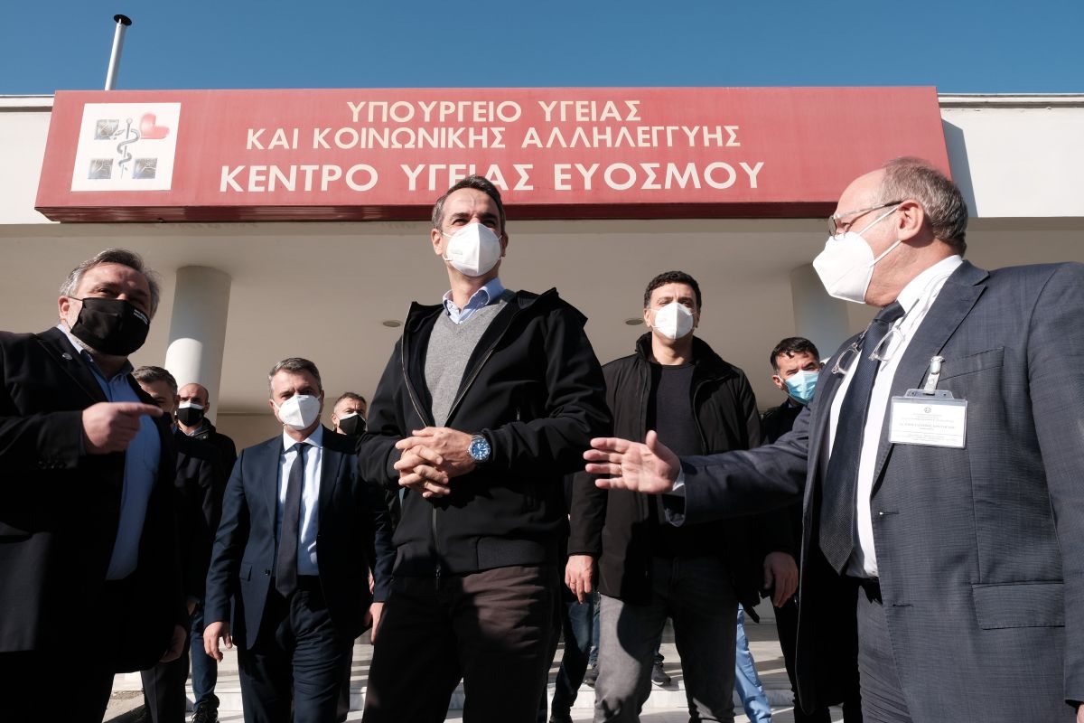 Prime Minister Kyriakos Mitsotakis during his official visit to Thessaloniki.