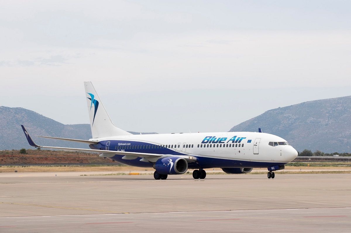 A Boeing 737 aircraft of Blue Air landed at Athens Airport on June 9.