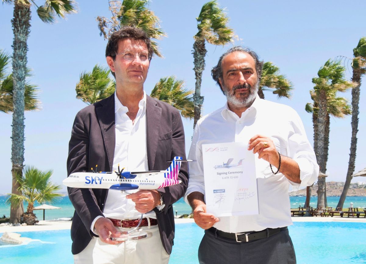 ATR Chief Executive Stefano Bortoli and IOGR Group CEO Ioannis Grylos.