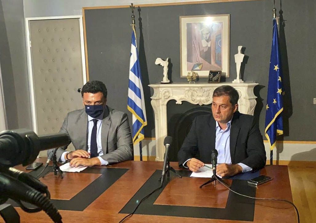 Greek Tourism ministers Harry Theoharis, Vassilis Kikilias