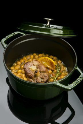 "Revithada" chickpeas & baby goat cooked in clay pot.