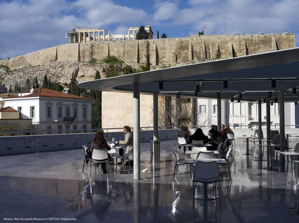 Athens, Acropolis Museum Cafe. Photo source: Visit Greece/ H Kakarouhas