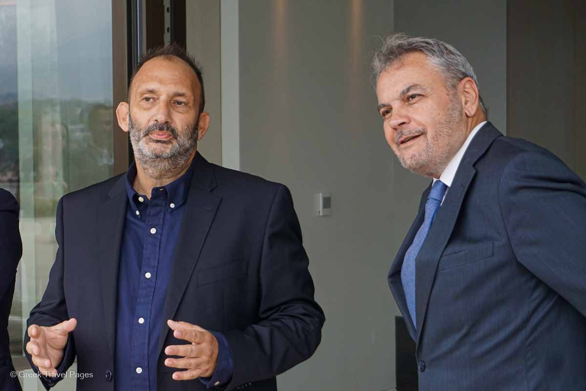 HotelBrain's founder and president, Panos Paleologos with the company's CEO, Konstantinos Zikos.
