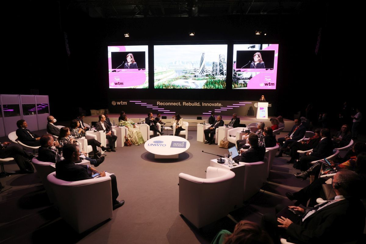 World Travel Market London 2021, ExCeL London - Minister's Summit - Investing in Tourism's Sustainable Future.