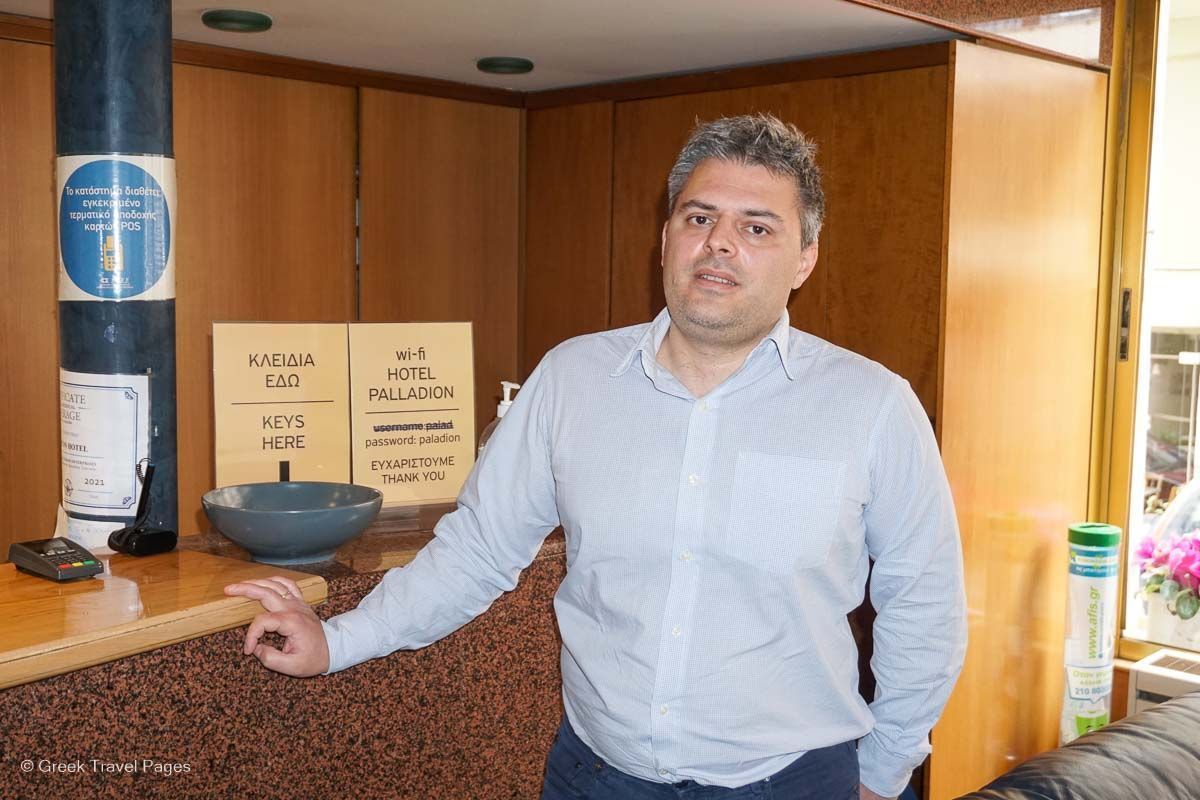 Spyros Sourelis, vice president of the Ioannina Hoteliers Association.